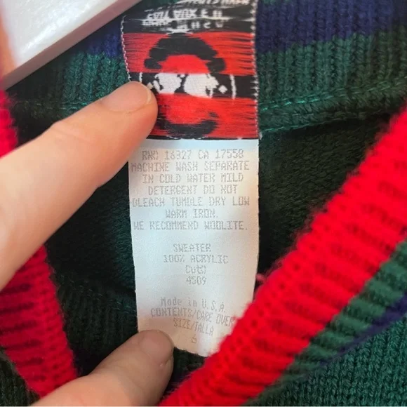 Vintage Boys Sailboat Sweater Good Lad Youth Size 6 Green Nautical Preppy - Picture 4 of 5